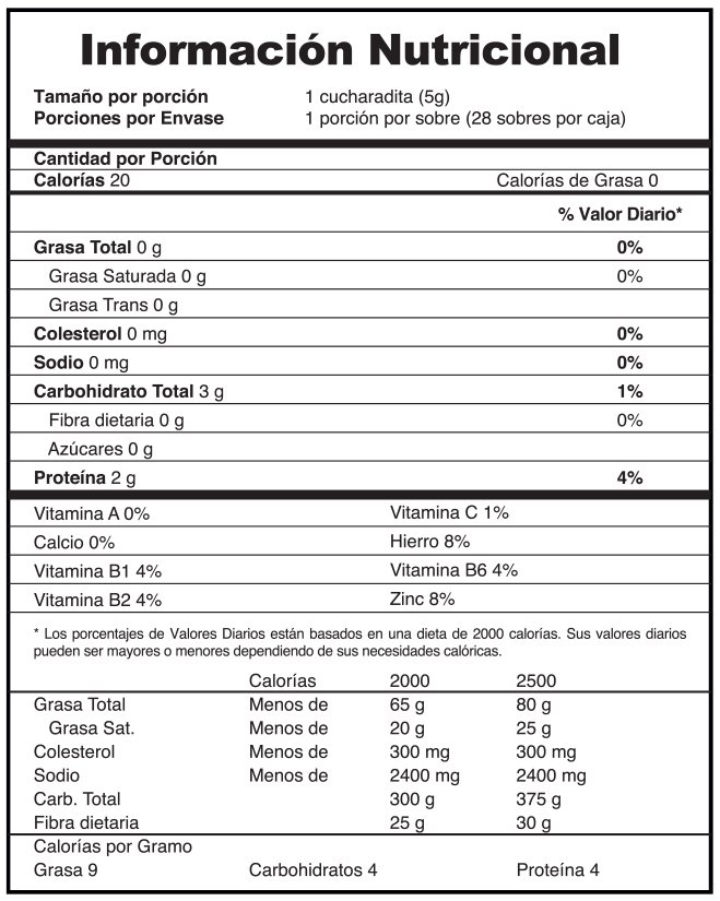 Información Nutricional